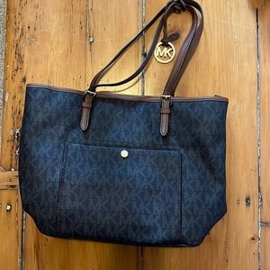 Michael KORS Bag Black/Brown with Leather Trim